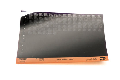 Cummins O005 1994 Kirloskar OEPL Parts List Microfiche NOS