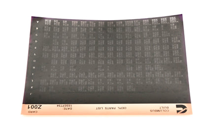 Cummins Z001 1994 Columbus OEPL Parts List Microfiche NOS