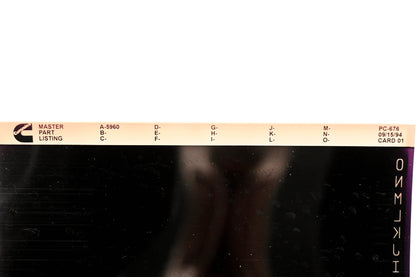 Cummins Card 01 1994 PC-676 Master Part Listing Microfiche NOS