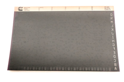 Cummins Card 01 1994 PC-680 Master Part Listing Microfiche NOS
