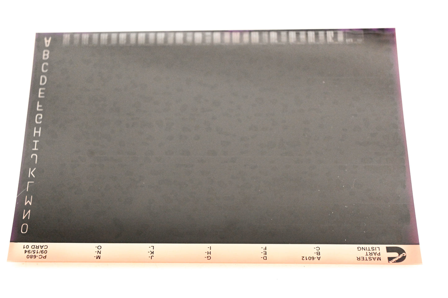 Cummins Card 01 1994 PC-680 Master Part Listing Microfiche NOS