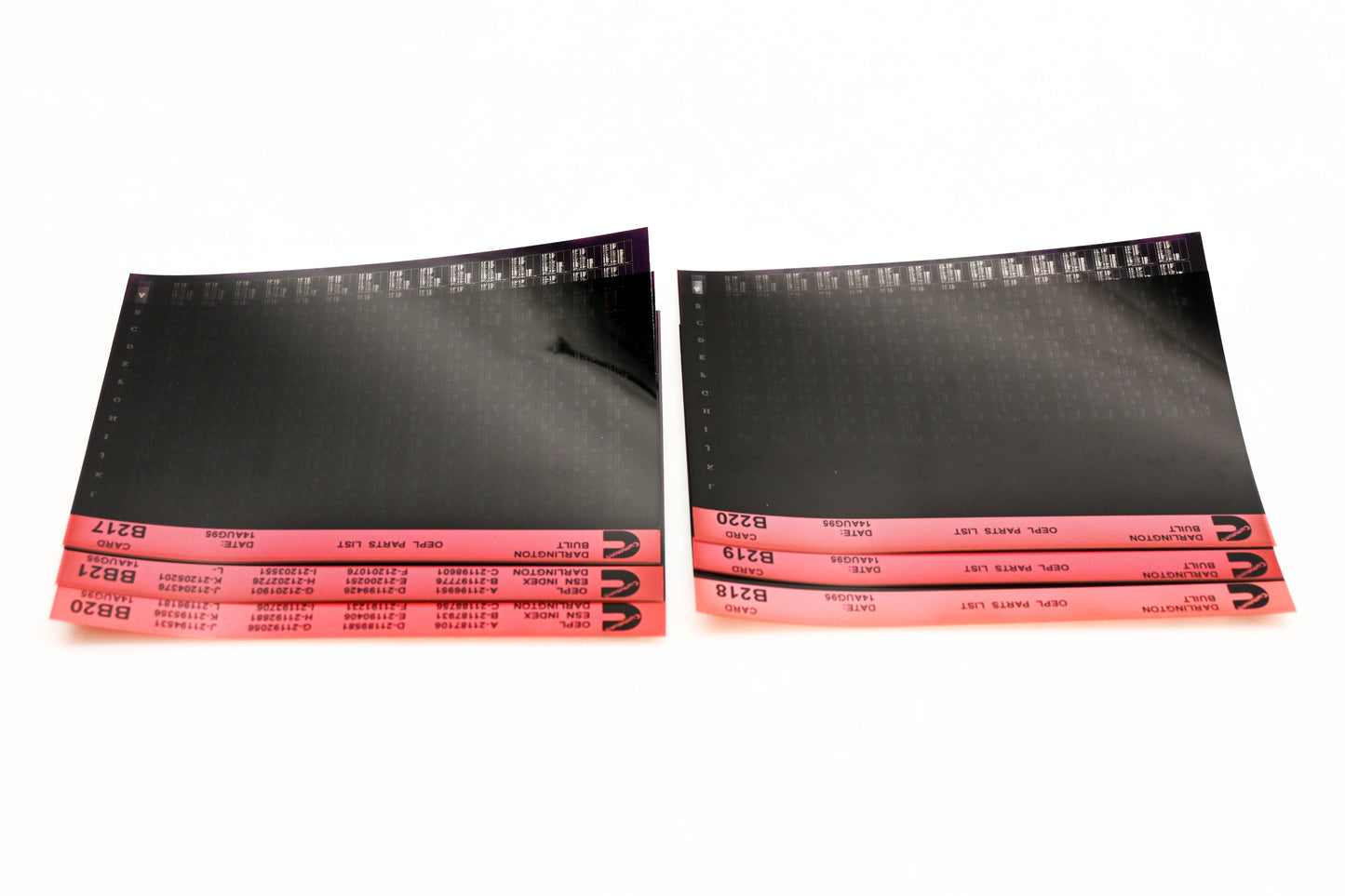 Cummins BB20, B217, B220 1995 Darlington OEPL Parts List & ESN Index Lot of 6 Microfiche NOS