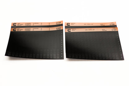 Cummins CC06, C197, C198 1995 Shotts OEPL Parts List & ESN Index Lot of 3 Microfiche NOS