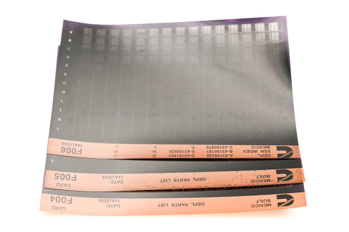 Cummins F004, F005, F006 1995 Mexico OEPL Parts List & ESN Index Lot Of 3 Microfiche NOS