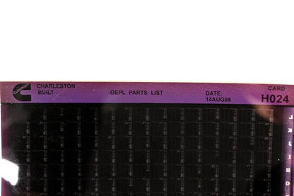 Cummins H024 1995 Charleston OEPL Parts List Microfiche NOS