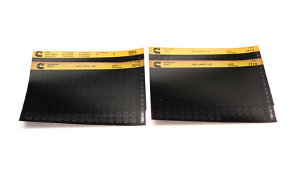 Cummins I003, I112, I113 1995 Daventry OEPL Parts List & ESN Index Lot of 3 Microfiche NOS