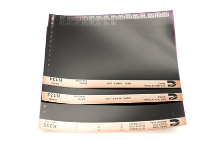 Cummins K006, K133, K134 1995 CIC Industrial OEPL Parts List & ESN Index Lot of 3 Microfiche NOS
