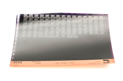 Cummins O006 1995 Kirloskar OEPL Parts List Microfiche NOS