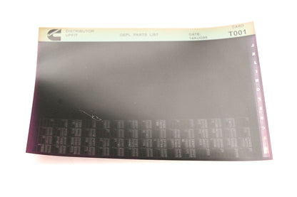 Cummins T001 1995 OEPL Parts List Microfiche NOS