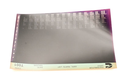 Cummins T001 1995 OEPL Parts List Microfiche NOS
