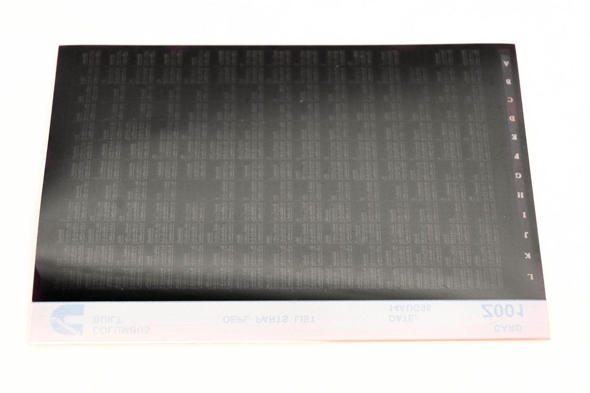 Cummins Z001 1995 Columbus OEPL Parts List Microfiche NOS