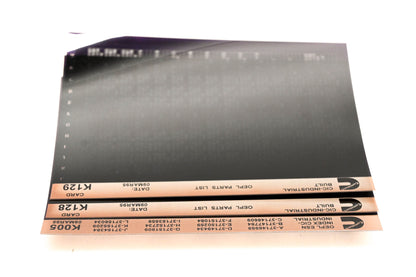 Cummins K005, K128, K129 1995 CIC Industrial OEPL Parts List & ESN Index Lot of 3 Microfiche NOS