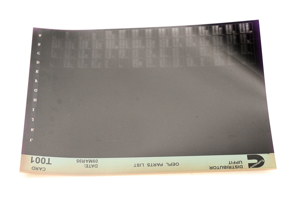 Cummins T001 1995 Upfit OEPL Parts List Microfiche NOS