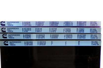 Cummins YN005-132 1994 KC-023 Superseded Full Trace Lot Of 4 Microfiche NOS