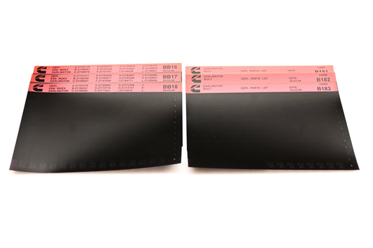 Cummins BB16, B181, B183 1994 Darlington OEPL Parts List & ESN Index Lot Of 6 Microfiche NOS