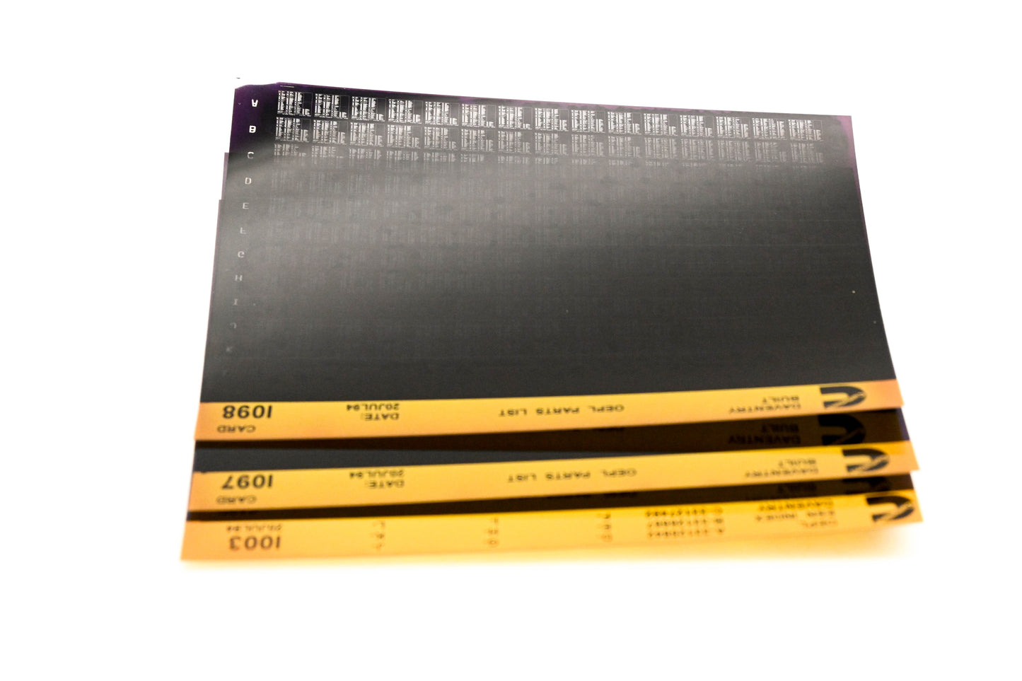 Cummins I003, I097, I098 1994 Daventry OEPL Parts List & ESN Index Lot Of 3 Microfiche NOS