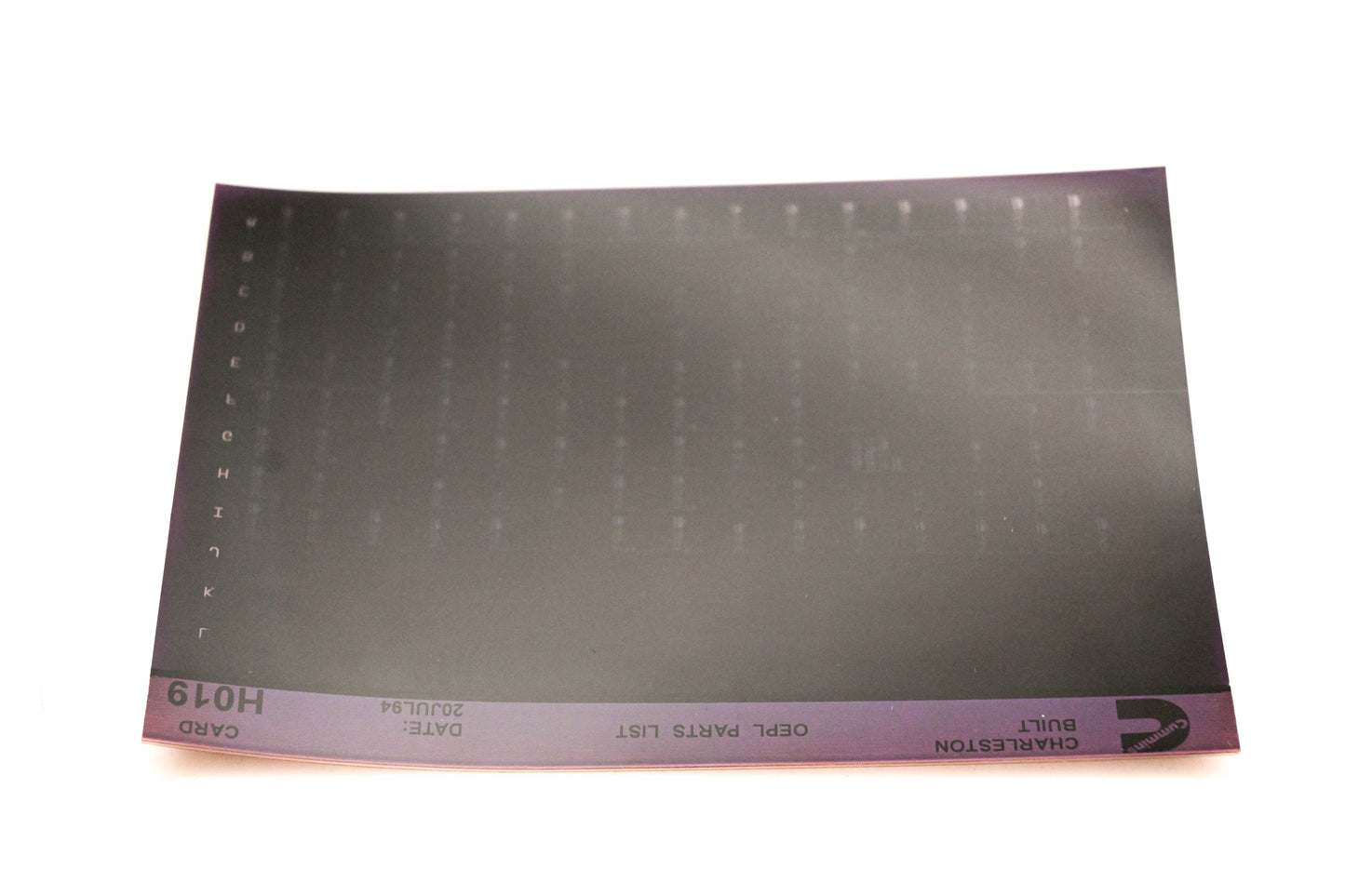 Cummins H019 1994 Charleston OEPL Parts List Microfiche NOS