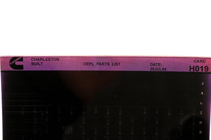 Cummins H019 1994 Charleston OEPL Parts List Microfiche NOS