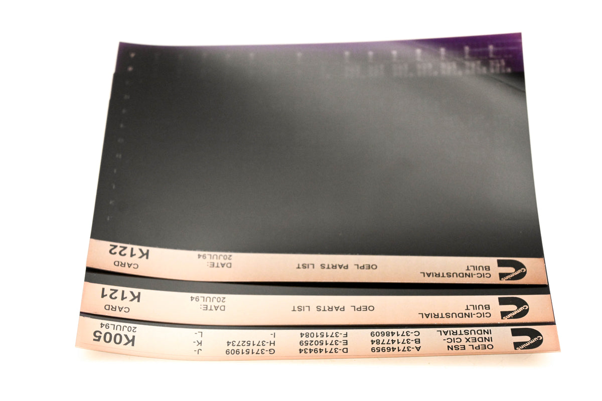 Cummins K005, K121, K122 1994 CIC Industrial OEPL Parts List & ESN Index Lot Of 3 Microfiche NOS