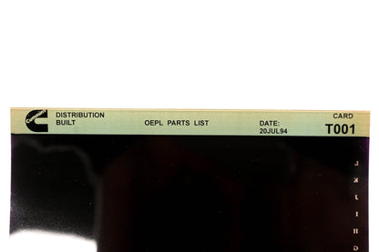 Cummins T001 1994 Distribution Built OEPL Parts List Microfiche NOS