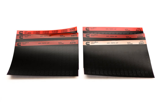 Cummins A069, A677, Z001 1996 Columbus OEPL Parts List & ESN Index Lot Of 6 Microfiche NOS