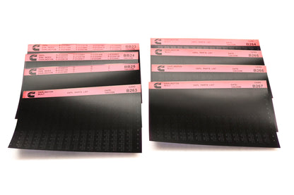 Cummins BB23, B263, B267 1996 Darlington OEPL Parts List & ESN Index Lot Of 8 Microfiche NOS