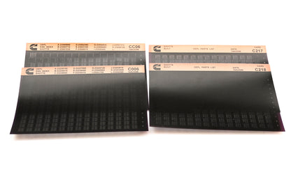 Cummins CC06, C006, C218 1996 Shotts OEPL Parts List & ESN index Lot Of 4 Microfiche NOS