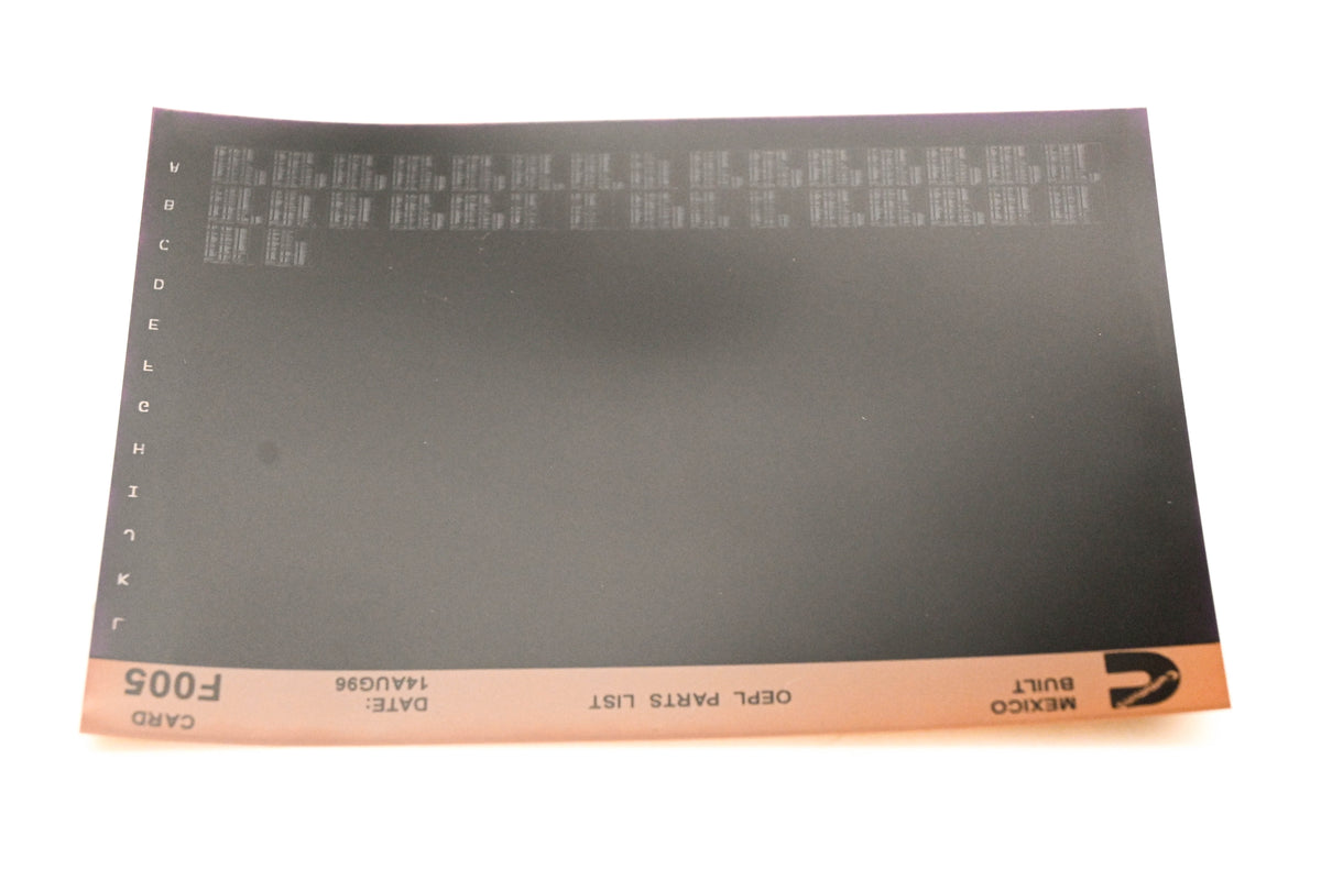 Cummins F005 1996 Mexico OEPL Parts List Microfiche NOS