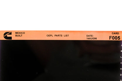 Cummins F005 1996 Mexico OEPL Parts List Microfiche NOS