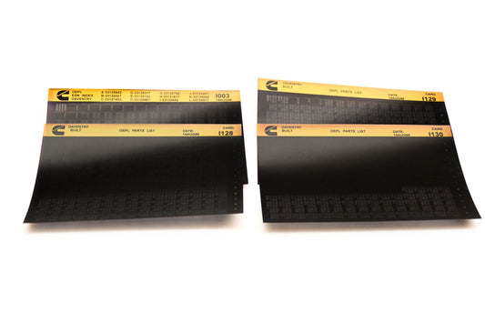 Cummins I003, I128, I130 1996 Daventry OEPL Parts List & ESN Index Lot Of 4 Microfiche NOS
