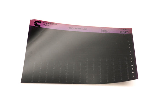 Cummins H021 1994 Charleston OEPL Parts List Microfiche NOS