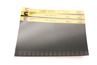 Cummins I003, I103, I104 1994 Daventry OEPL Parts List & ESN Index Lot Of 3 Microfiche NOS