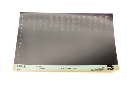 Cummins T001 1994 Distributor Upfit OEPL Parts List Microfiche NOS