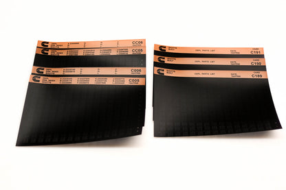 Cummins C005, CC05, C191 1995 Shotts OEPL Parts List & ESN Index Lot Of 7 Microfiche NOS