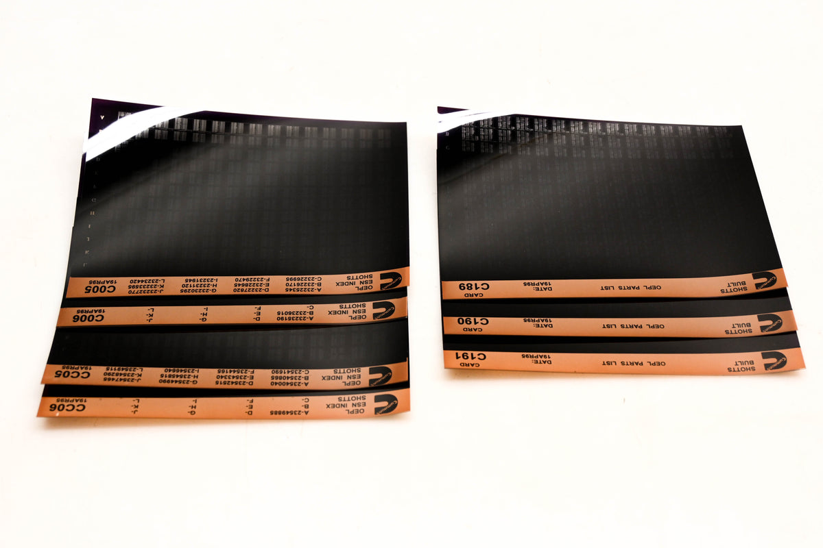 Cummins C005, CC05, C191 1995 Shotts OEPL Parts List & ESN Index Lot Of 7 Microfiche NOS