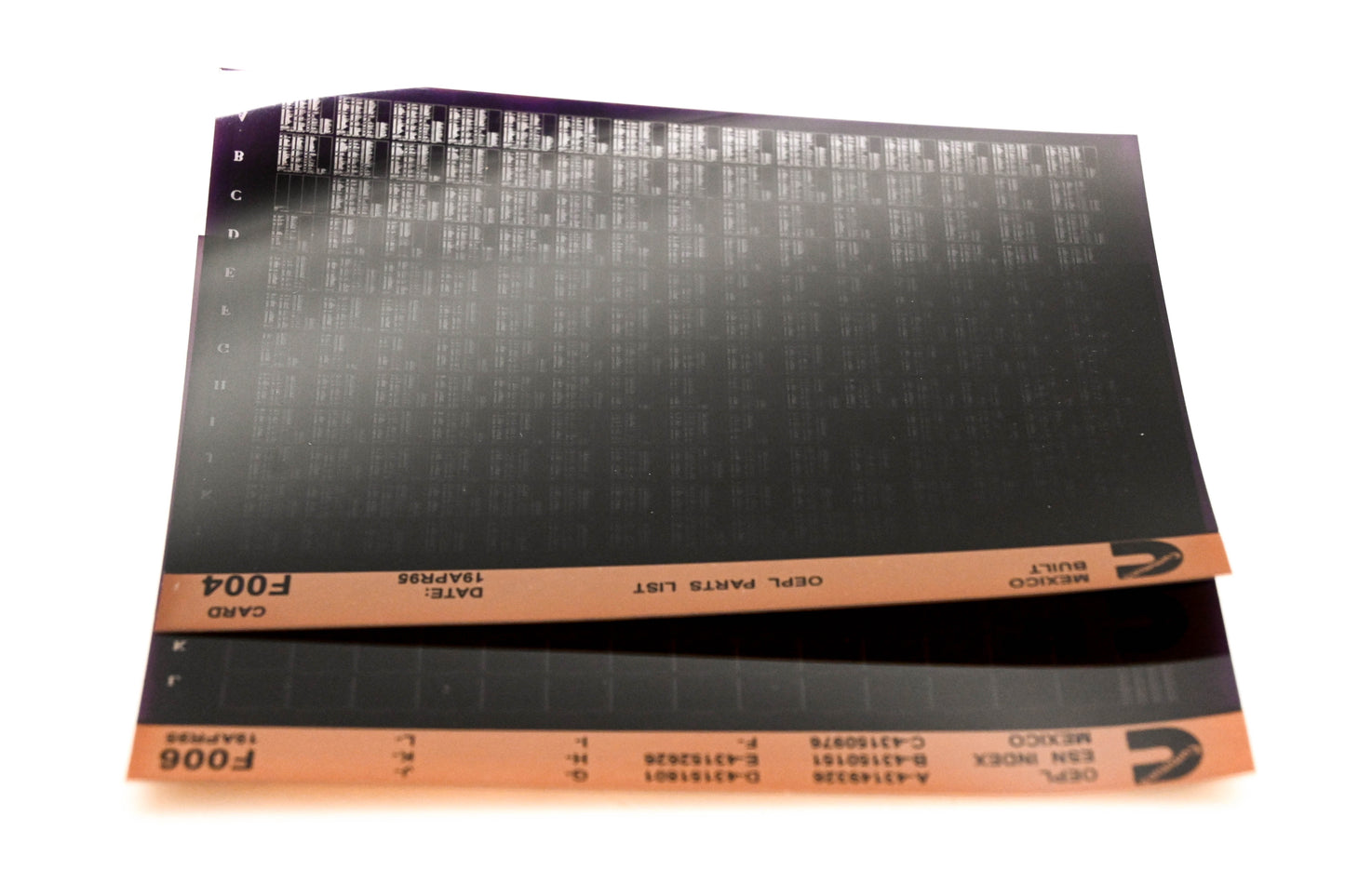 Cummins F004, F006 1995 Mexico OEPL Parts List & ESN Index Lot of 2 Microfiche NOS