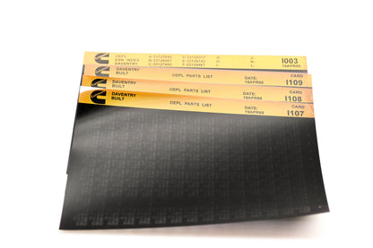Cummins I003, I107, I109 1995 Daventry OEPL Parts List & ESN Index Lot of 4 Microfiche NOS
