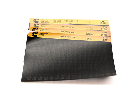 Cummins I003, I107, I109 1995 Daventry OEPL Parts List & ESN Index Lot of 4 Microfiche NOS