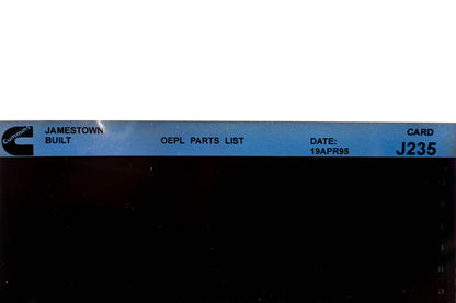 Cummins J235 1995 Jamestown OEPL Parts List Microfiche NOS