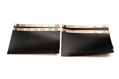 Cummins K005, K129, K130 1995 CIC Industrial OEPL Parts List & ESN Index Lot of 4 Microfiche NOS