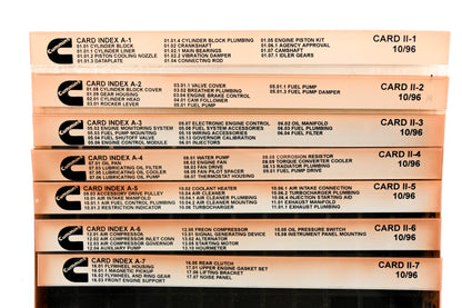 Cummins YR009-68 1996 CARD II Index A #1 -7 Lot Of 7 Microfiche NOS