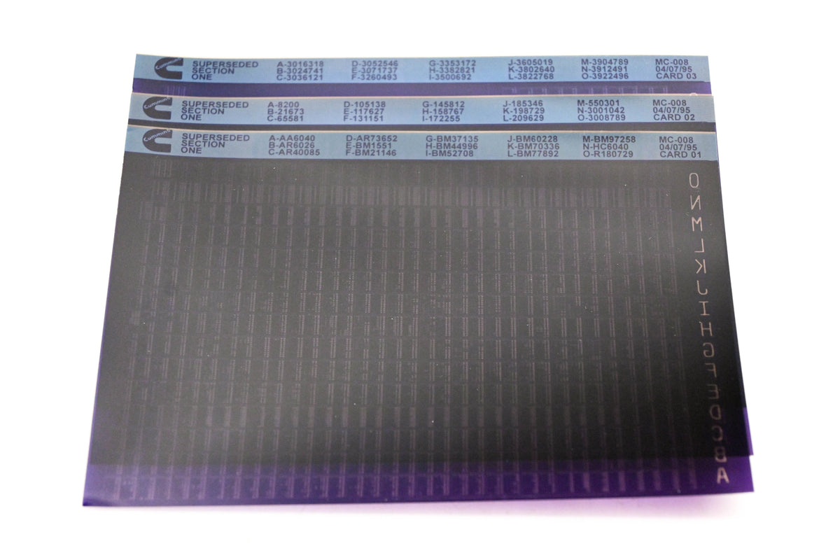 Cummins YR009-69 1995 MC-008 Superseded Section One Lot Of 3 Microfiche NOS