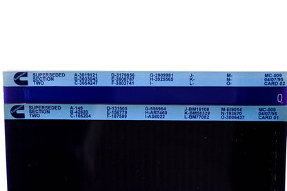 Cummins YR009-70 1995 MC-009 Superseded Section Lot of 2 Microfiche NOS