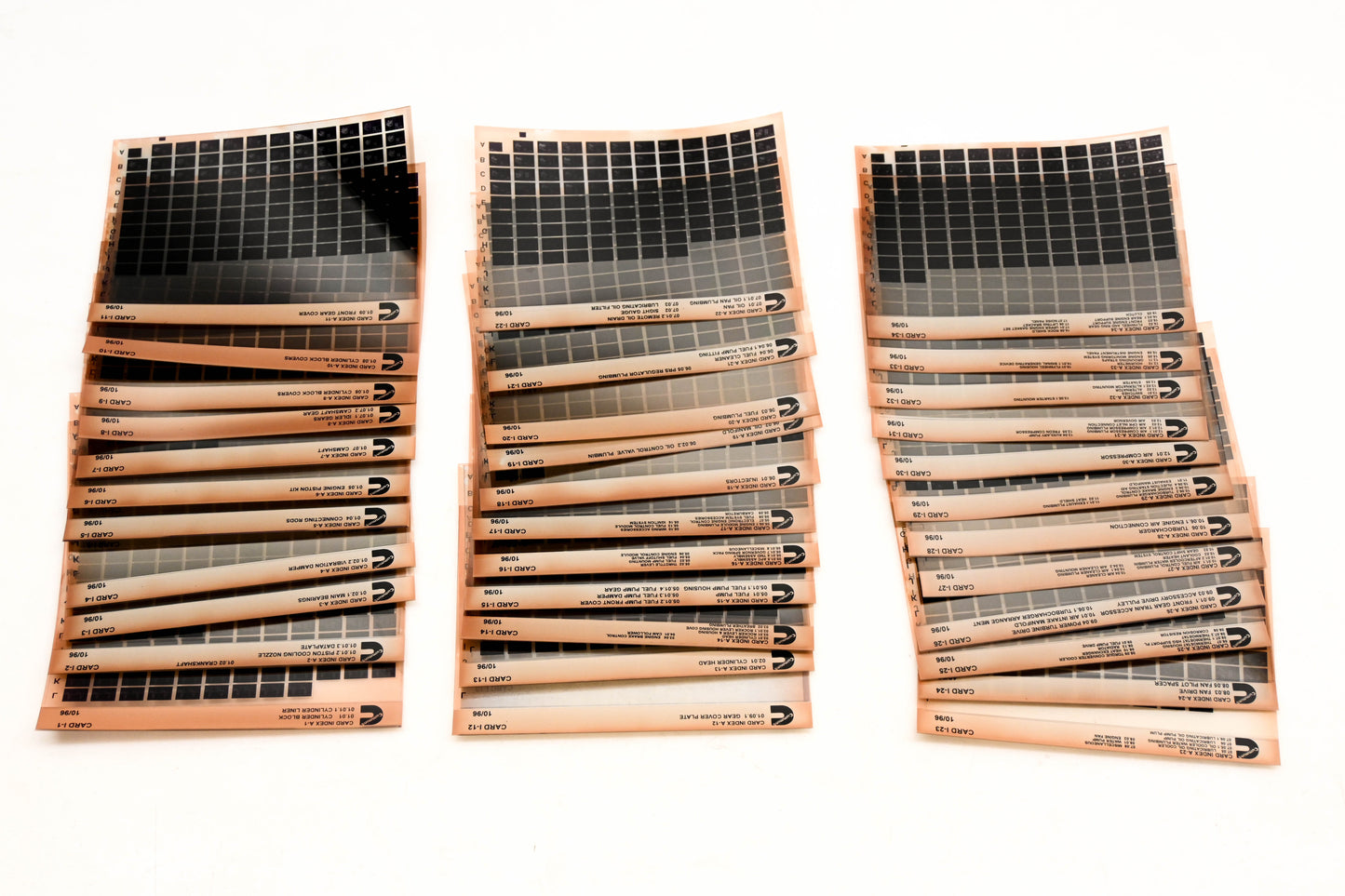Cummins YR009-71 1996 CARD I Index A #1 - 34 Microfiche Lot NOS