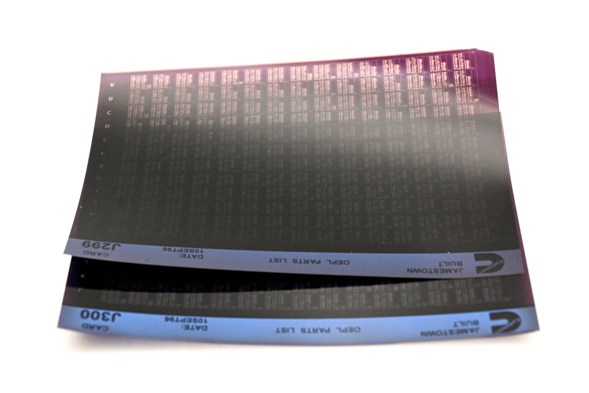 Cummins J299, J300 1996 Jamestown OEPL Parts List Lot of 2 Microfiche NOS