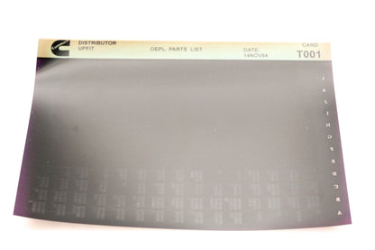 Cummins T001 1994 Distributor Upfit OEPL Parts List Microfiche NOS