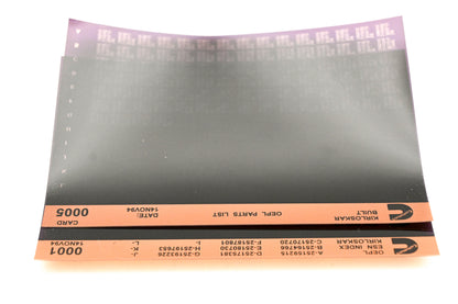 Cummins 0001, 0005 1994 Kirloskar OEPL Parts List & ESN Index Lot of 2 Microfiche NOS