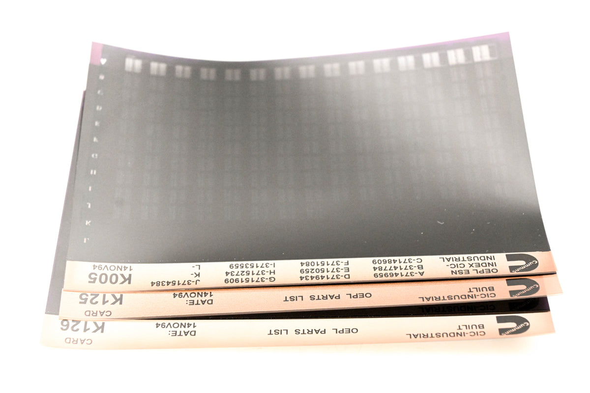Cummins K005, K125, K126 1994 CIC Industrial OEPL Parts List & ESN Index Lot Of 3 Microfiche NOS