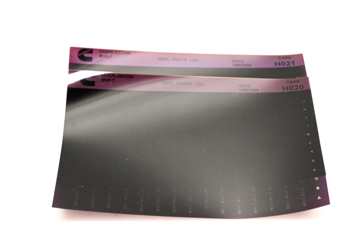 Cummins H020, H021 1994 Charleston OEPL Parts List Lot of 2 Microfiche NOS