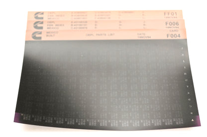 Cummins F004, F006, FF01 1994 Mexico OEPL Parts List & ESN Index Lot Of 3 Microfiche NOS